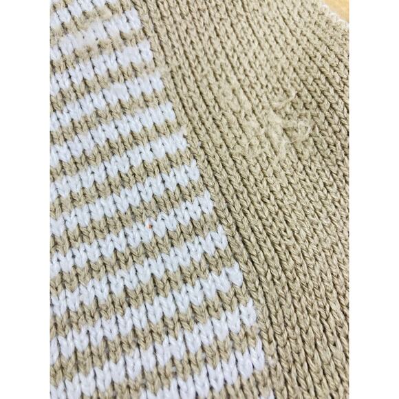 Monkey Sweater Knit Baby Blanket White Tan Beige Brown Toys ‘R’ Us Geoffrey LLC - Picture 7 of 9